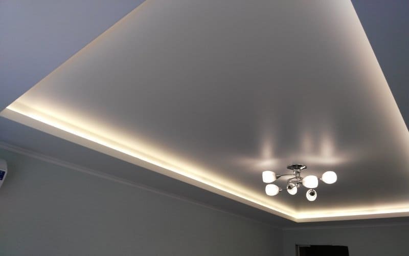 Двухуровневые натяжные потолки